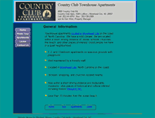 Tablet Screenshot of nccountryclubapts.com